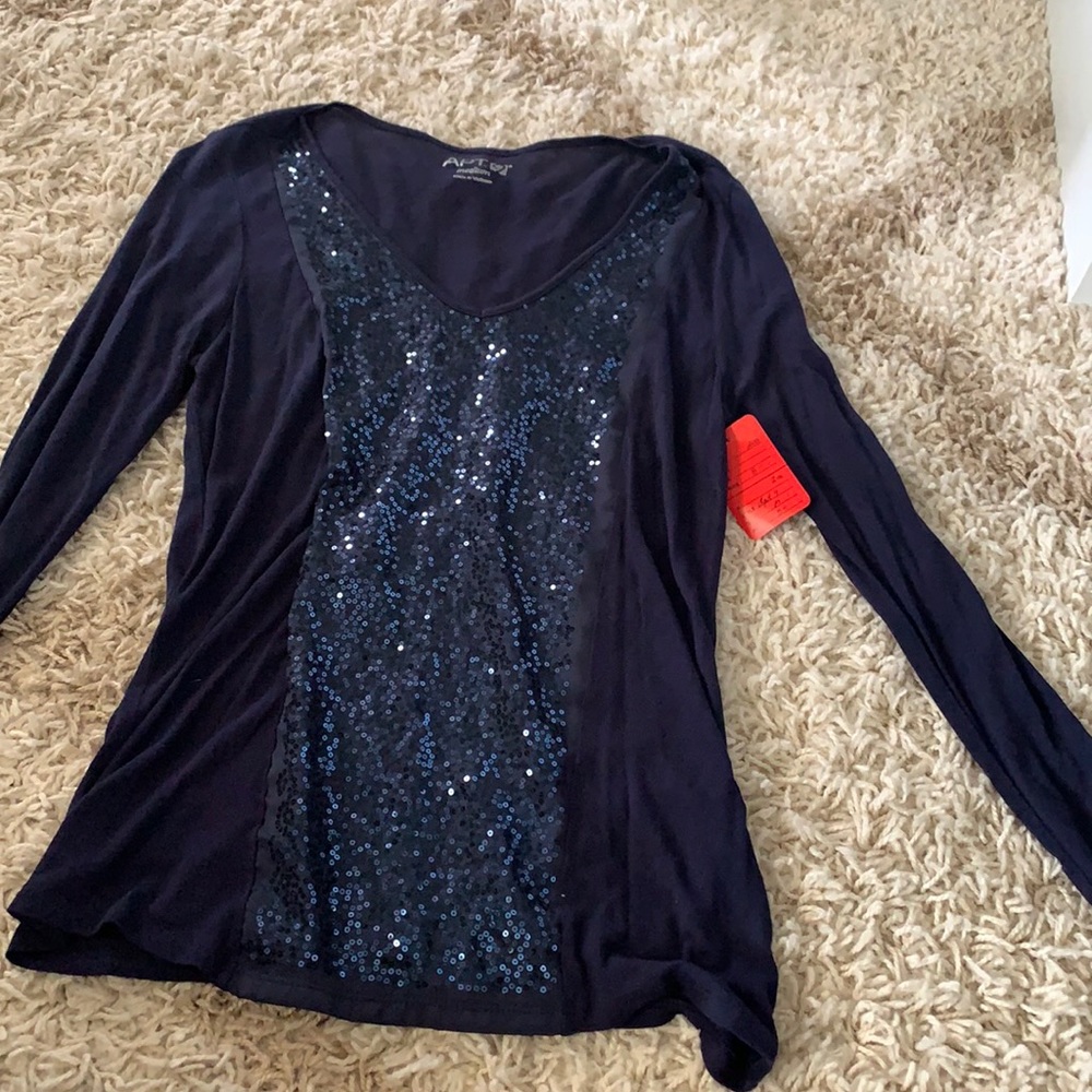 Blue Glitter Top
